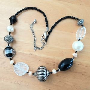 Abstract Boho Large Bead Necklace